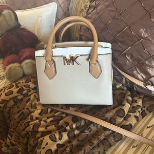 Beige cream and ivory MK crossover or carry bag